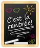 Rentrée illustration sur ardoise